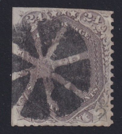 1861 US 24c Washington Scott #70 Red Lilac Used =