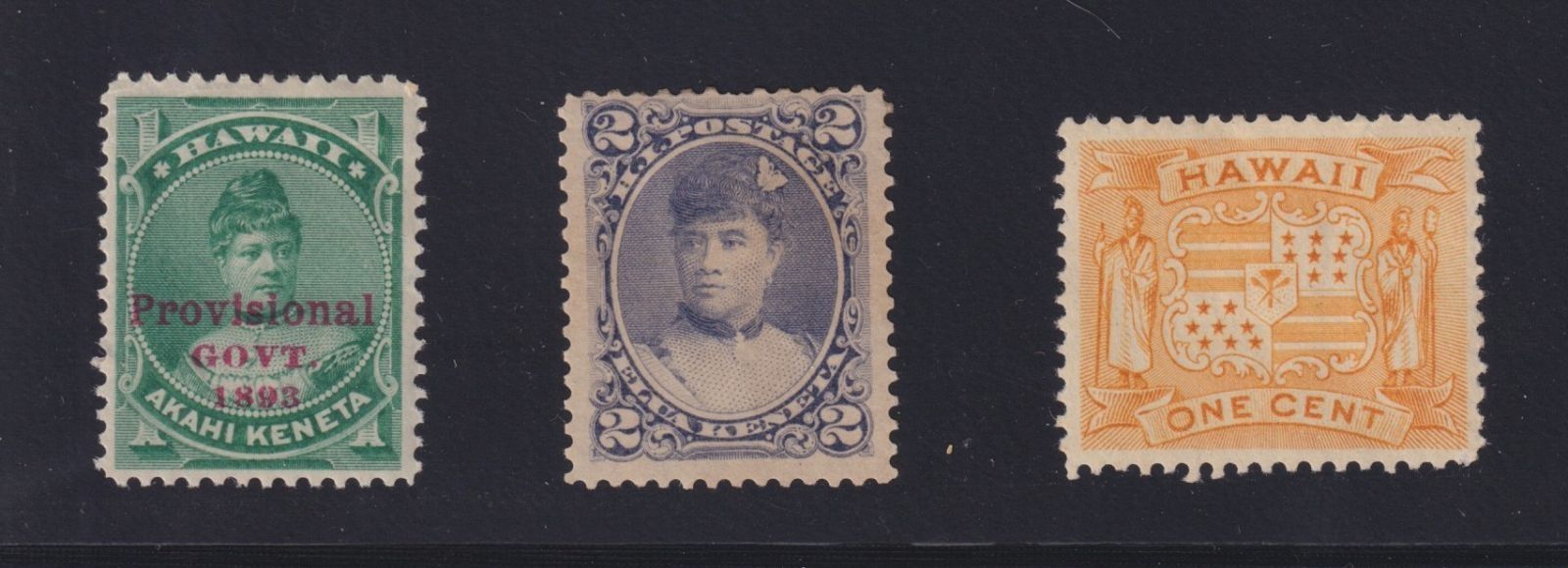 Early Hawaii 19th Century stamps. MH OG